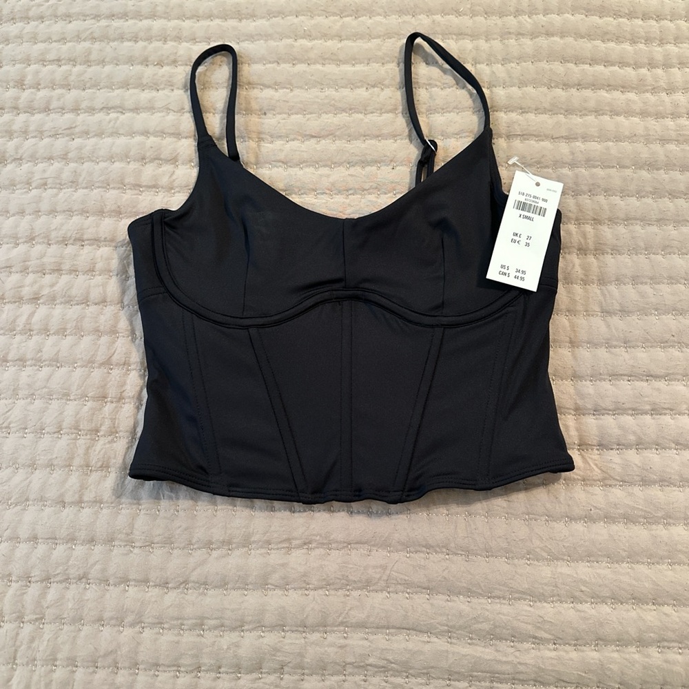 Gilly Hicks Black Corset Crop Top